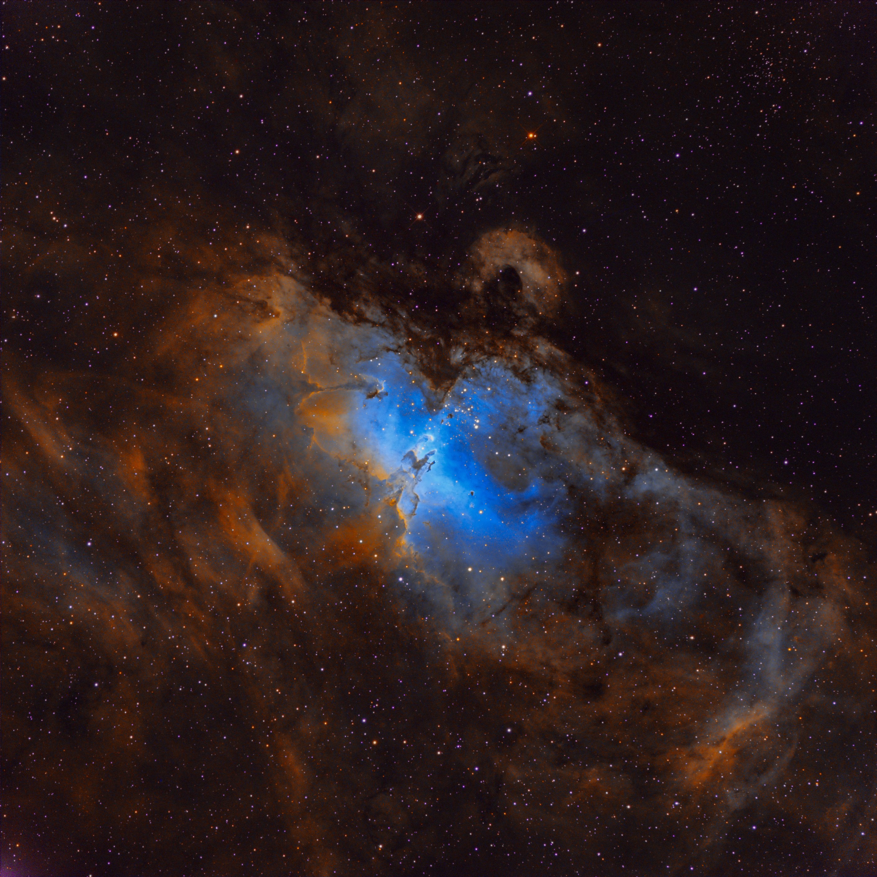Ground-based colour image of Messier 16